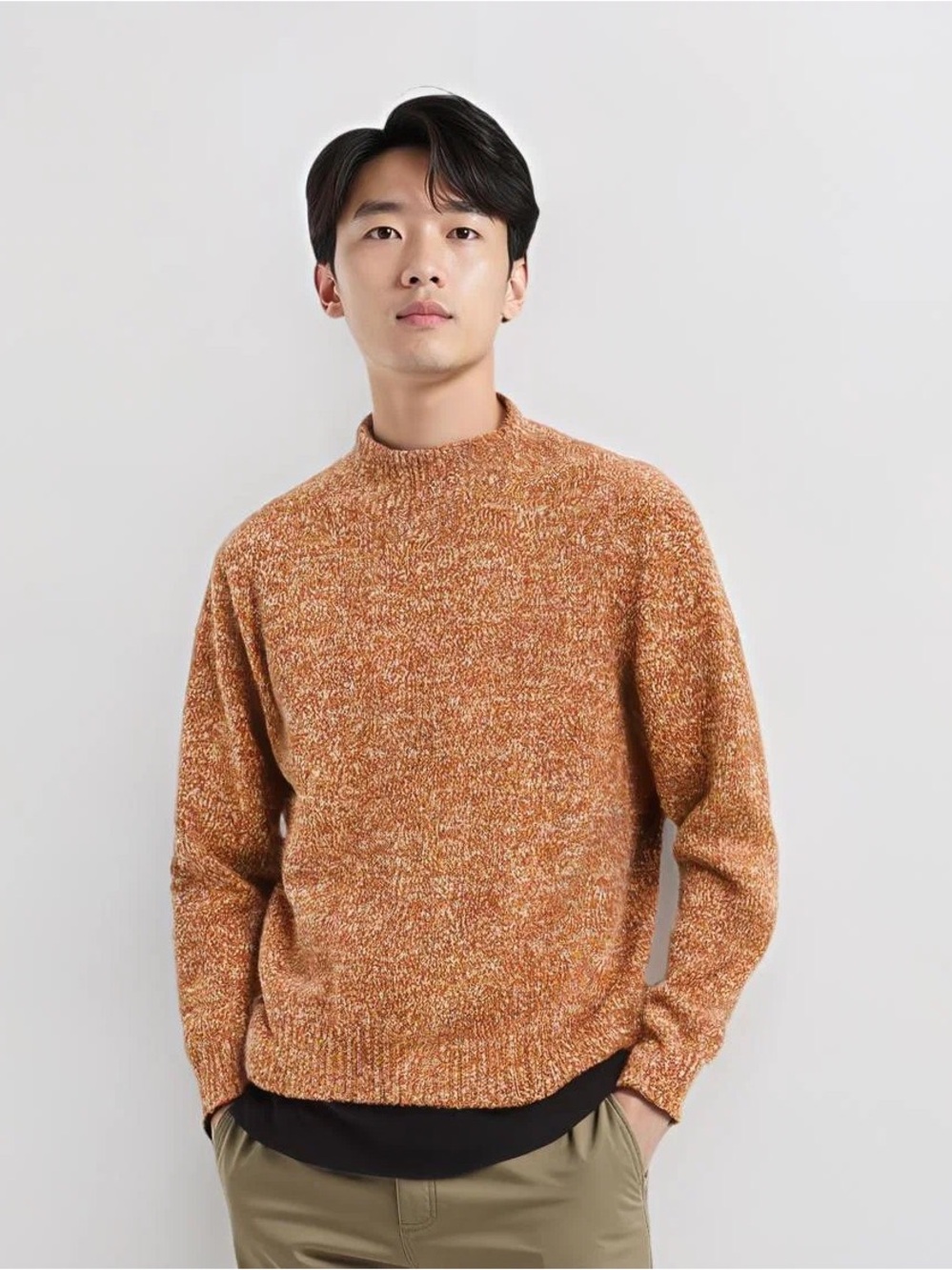 Orange knit sweater